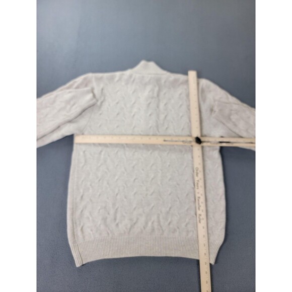 Singer + Sargent Sweater Mens Medium Gray 100% Merino Wool Henley Pullover - Picture 7 of 10